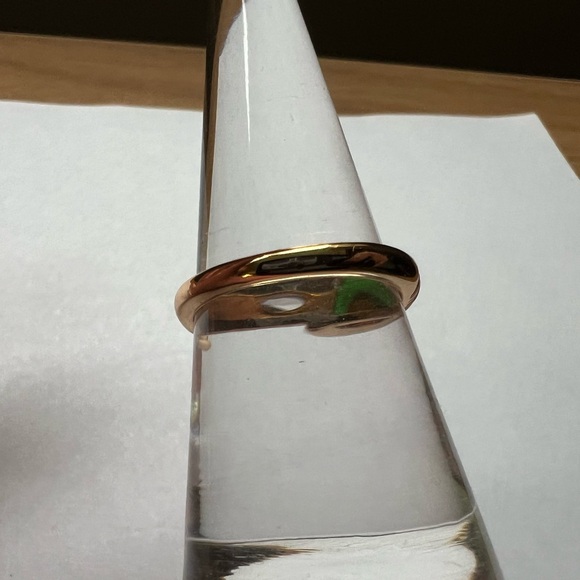 Emerald Cut Green 3-Stone Ring - Size 7, Gold Tone - Picture 14 of 15